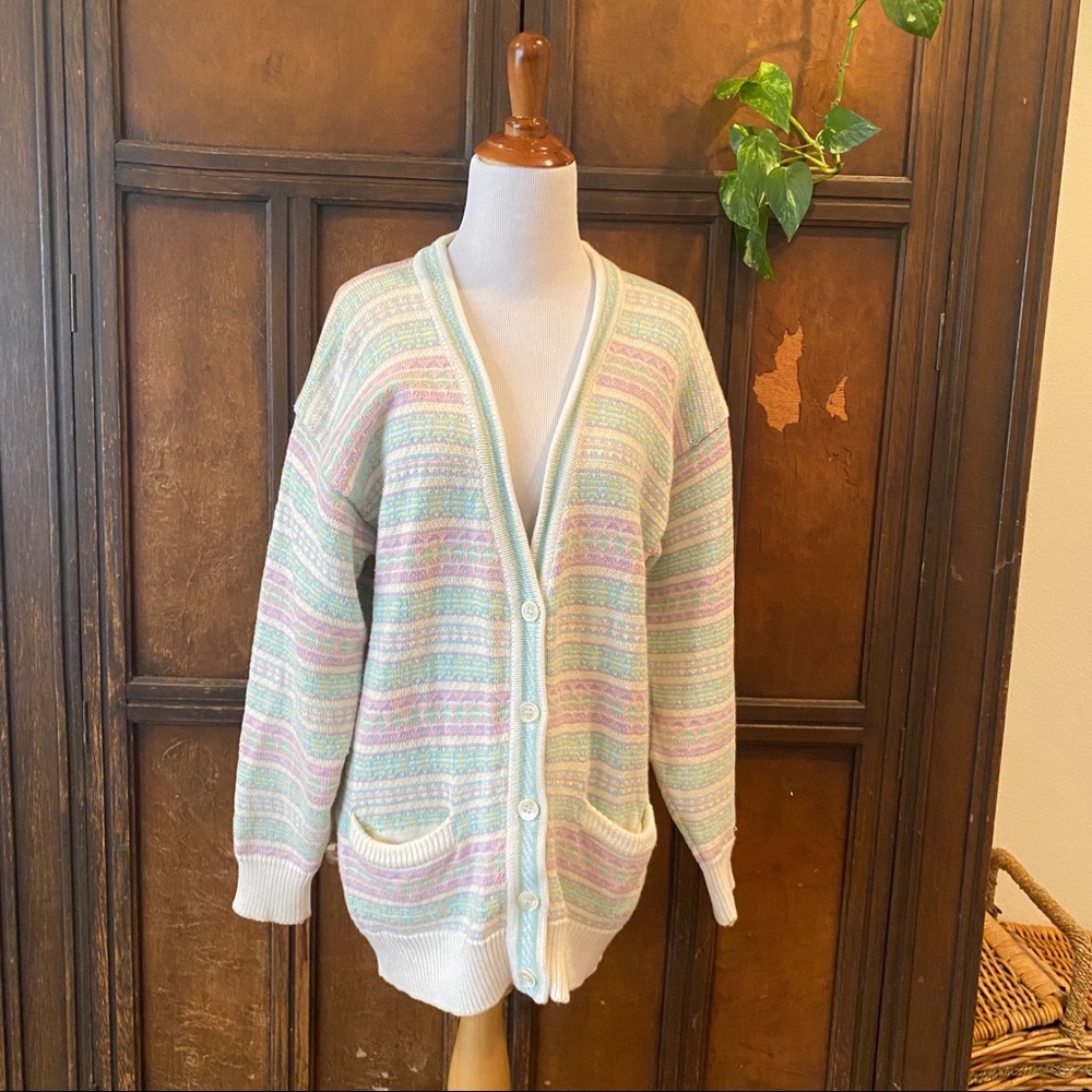Nautica Multicolor Striped Cardigan